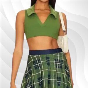 2/$50 WeWoreWhat Polo Bra in Court Green Size XS | Sporty & Chic